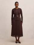 Daphne Petite Midi Dress - 16 Chocolate