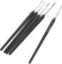 5 Pcs Fine Detail Paint Brush Set For Watercolor And Oil Painting