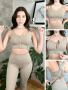 Seamless Flexi Medium Impact Bra - Beige - 3XLARGE