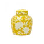 24 X 21CM Ginger Jar Yellow & White