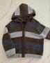 Jasper Conran Knitted Blue And Brown Cardigan 3Y