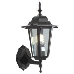 Eurolux 6-PANEL Up Facing Wall Lantern Black Blk