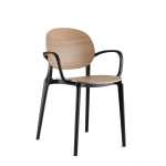 Rush Black And Wood Dining Chair