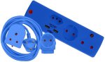 Electricmate - Schuko & Euromate Colour Combo Pack - Blue