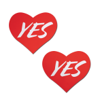 Red Yes Heart Nipple Pasties