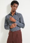Polo Suren Printed Long Sleeve Shirt - Navy