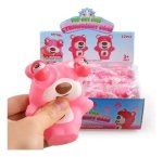 Strawberry Bear Pop-eye Squishy Toy