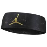 Nike Jordan Fury Headband Printed Black/crimson Bliss/metallic Gold - Osfm