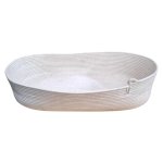 Large Woven Cotton Basket Ivory 10CM