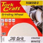 Tork Craft Grinding Wheel 250 X 40 X 50.8MM Bore Coarse 36G White