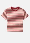 PoP Candy Striped Crew Neck Tee - Red & White