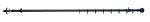 Decor Depot 25MM Steel Curtain Rod - Black 3.0M
