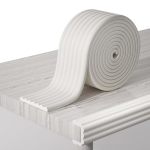 Qyv Corner Protector Baby 16.5FT 0.32"TH W-shape Edge Protector For Baby Proofing 3.2" Wide Foam Fireplace Cushion Pre-taped S