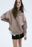 Oversized Cotton Hoodie - Beige