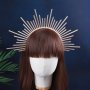 Sun Goddess Hair Band Mary Halo Crown Sunburst Headband Costume Party Cosplay Wedding Festival Headpiece