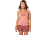 ASICS Woman's Nagino Graphic Run Tank - Light Garnet - XL