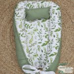 Baby Safe Nest Safe Sleeping Pod Leaf Pattern Rainbow