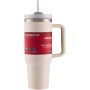 Kambrook Vacuum Mug With Straw Pink 1200ML