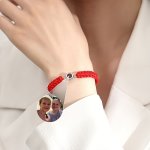 Customized Photo Custom Projection Bracelet Personalized Pendant Rope Braided Jewelry For Lover Couple Romantic Cute Accessory G