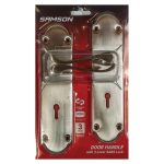 Samson Lockset Key 3 Lever Sabs Victorian Scroll 8 Inch – Satin Nickel
