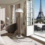 Turner Floor Lamp – White Black