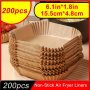 Premium Non-Stick Air Fryer Liners - 10/25/50/100/200pcs Disposable Square Paper Sheets For Easy Cleanup Healthy Cooking & Baking - Ideal For Home And Commercial Use