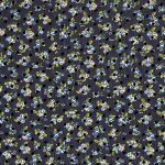 Chiffon Flock Floral Indigo 15031 006