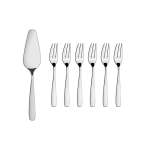7 Piece Cake Set Silver