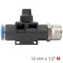 Aircraft Pu Hose Fitting Valve 12MM X 1/2"M