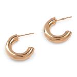 Goldair Gold Open Solid C-hoop Earrings