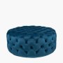 Rene Round Ottoman - Blue