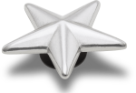 Silver Star Badge Jibbitz - Multi Osfa
