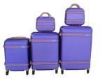 Smte 5-PIECE Purple Abs Luggage Set With Wheels Built-in Lock & Cosmetic Cases. With Keychain