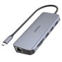 UNITEK 9-PORT Type-c Pdd 100W Alumunium Hub