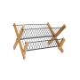 Bamboo Collapsible Dish Drying Rack Foldable Metal Dish Rack
