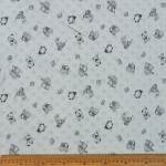 Plush Fleece CHARACTER-1 White 150CM Fabric
