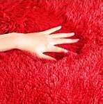 Smte Light Fluffy Shaggy Rug carpet 150X200CM Fire Red With Keychain