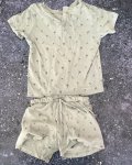 Palm Mango Green Tree Pajama Set 2 3Y