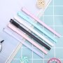 6PCS Creative Stationery Cute Swinging Tail Cat Neutral Pen For Schools 0.5 Full Needle Black Ink Pen