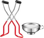 Stainless Steel Canning Tongs With Anti-scalding Handle & Wide Mouth Funnel Stainless Steel Funnel