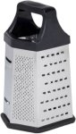 Grater 6 Sided Stainless Steel With Black Handle Steel Grater Kitchen Tool Set