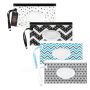 4 Pack Wet Wipe Pouch 10 X 6 Reusable Baby Wipes Dispenser - Multicolor