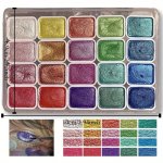 20-COLOR Metal Watercolor Painting Set 2024 New Portable Box With Sparkling Pearl Solid Watercolor Painting Art Supplies 20-COLO