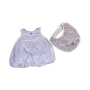 1-3M Purple Cotton Pumpkin Style Dress With Purple Patterned Bib - Woolworths Naartjie