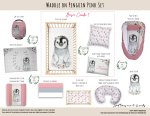 Cot Duvet Bedding Waddle On Penguin Pink Set