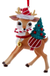 Dala Resin Peppermint Reindeer Girl 10.66CM