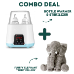 Bottle Warmer & Sterilizer + Elephant Fluffy Teddy Pillow
