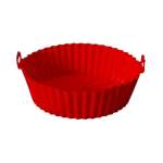 Silicone Air Fryer Liner Round Basket 20CM Red