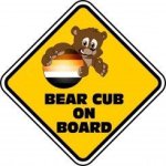 Bear Cub On Board Car Sign