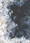 Black Crystal Earth Art Print - Matte Fine Art Print No Frame A4